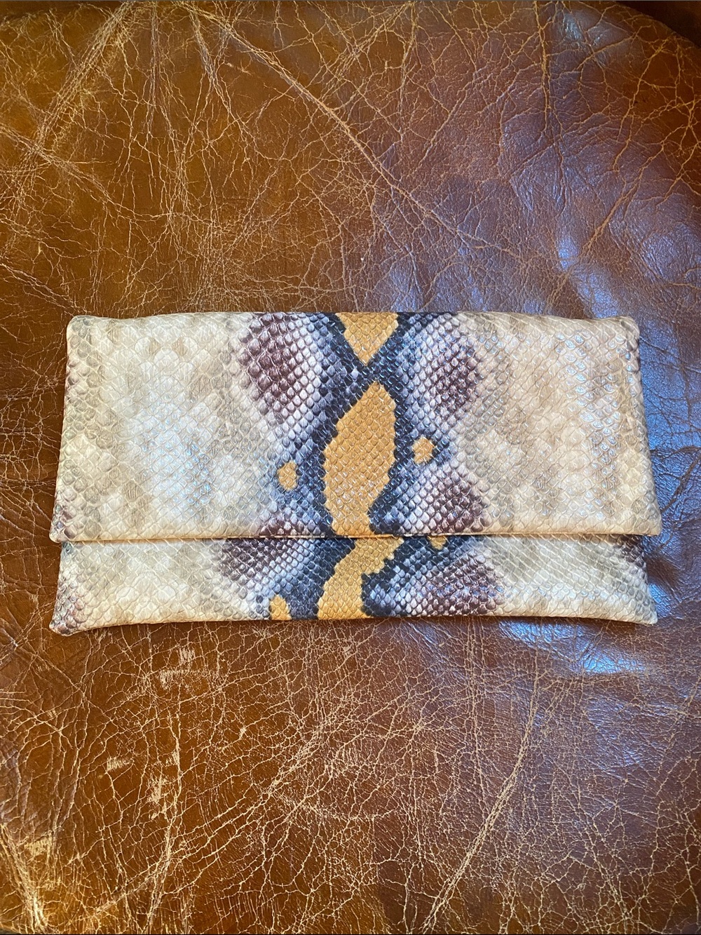 Steve Madden Clutch Envelope Shoulder Bag Snakeskin design